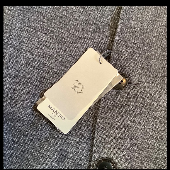 Mango Man Smart 100% Wool Button Up Sport Coat Double Vented W/Notch US 44  NWT - Picture 6 of 10